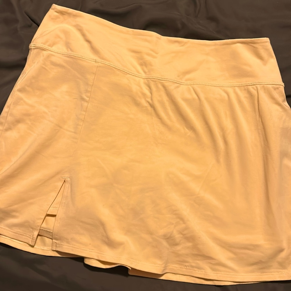 Yellow Mini Slit Skirt